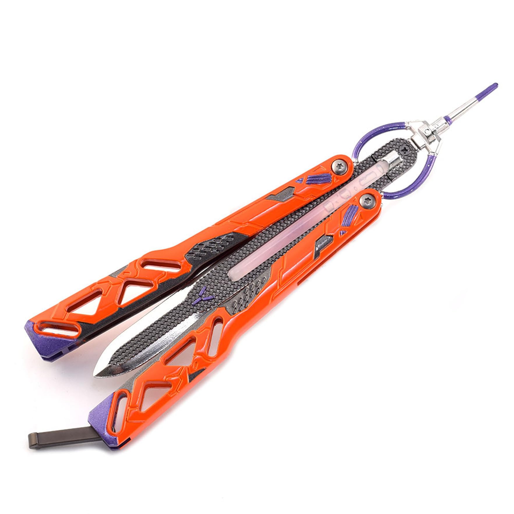 Amazon.co.jp: Monenjoy 武器 バタフライナイフ オクタン 液体発光